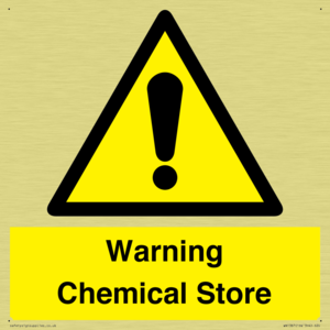 Warning Chemical Store